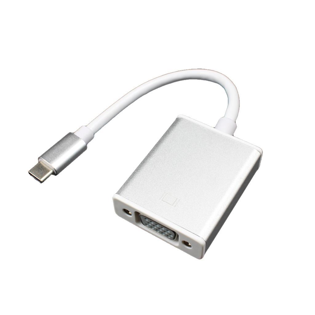 USB 3.1 Type C to VGA Adapter Cable Converter Cord Lead for