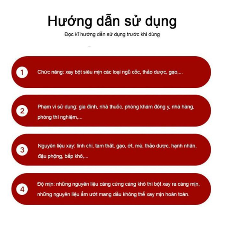 Máy xay nấm linh chi, đinh hương, tam thất, chùm ngây ... thành bột mịn