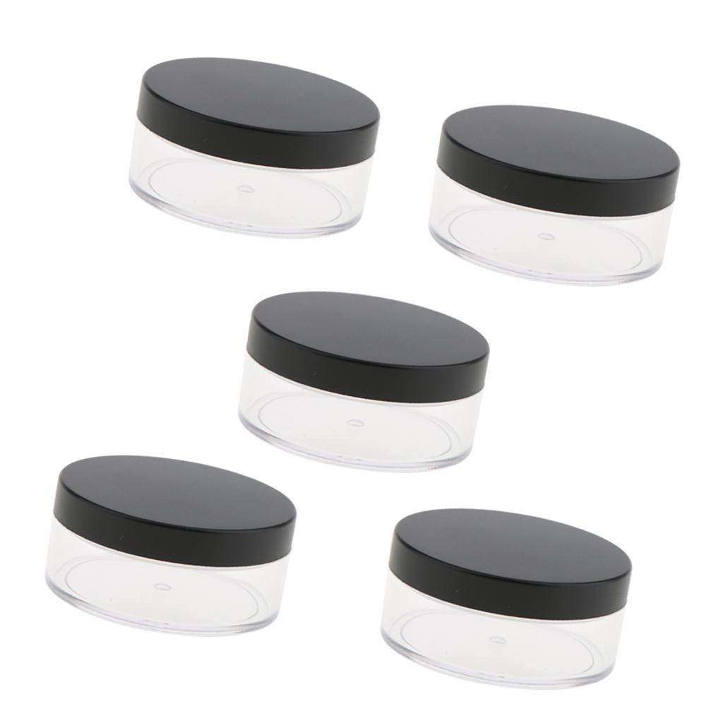5PCS Empty Loose Powder Blusher Case Storage Sifter Container 50g Portable