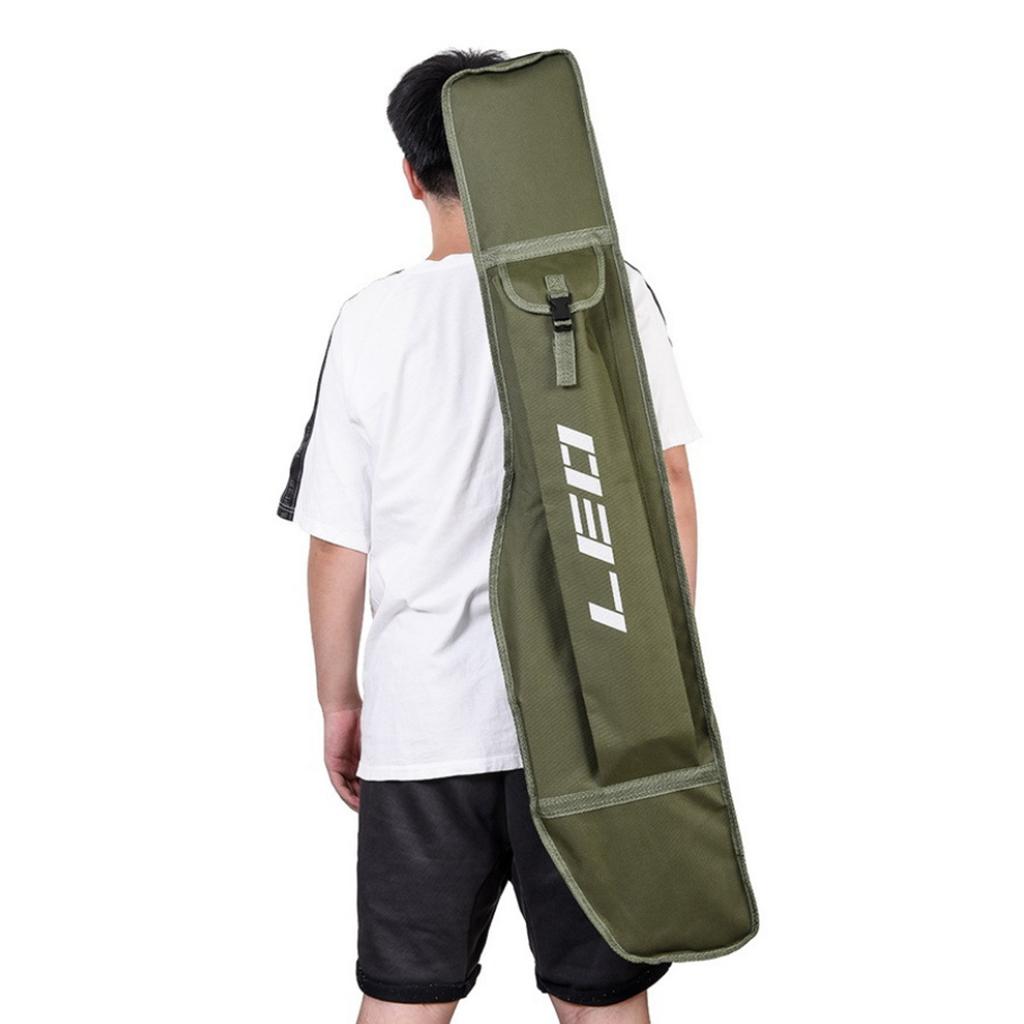 Fishing Rod Bag Large Capacity Sea Fishing Pole Carrier Shoulder Pouch