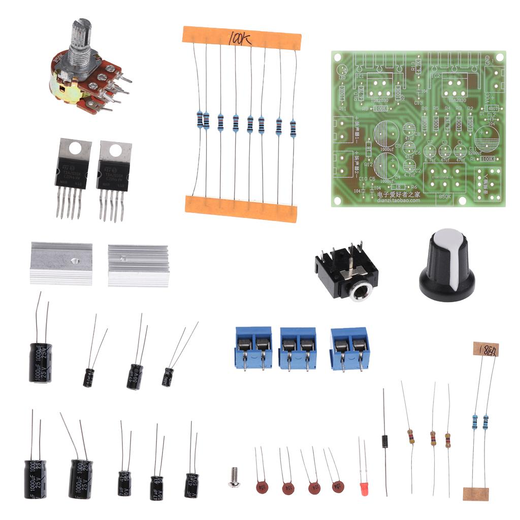 15W+15W Power Amplifier Module 12V DIY Kit 2.0 Dual-Channel Board for Study