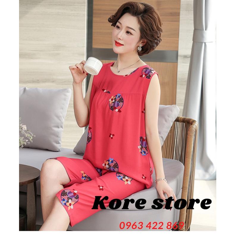 Bộ mặc nhà trung niên sát nách nữ