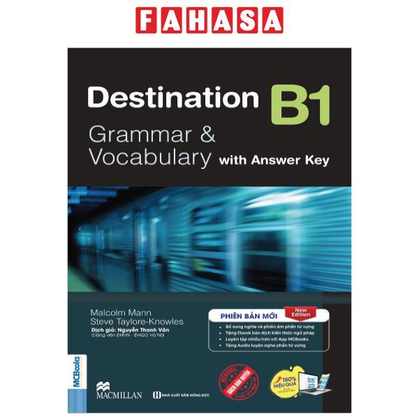 Destination B1 - Grammar And Vocabulary With Answer Key (Tái Bản 2024)