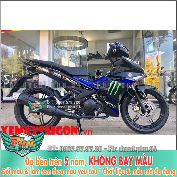 Tem rời Exciter 150 Monster xanh đen