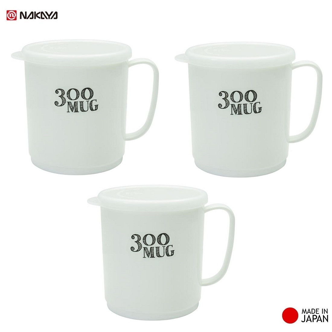 Combo 03 Cốc nhựa uống nước nắp mềm Nakaya - Made in Japan