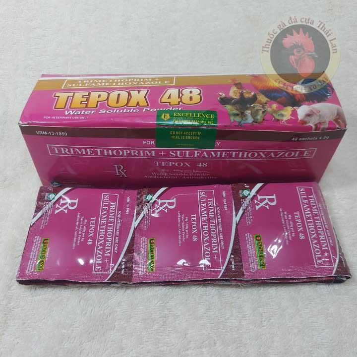 Combo 2 gói - thuốc gà đá - TEPOX 48 - cầu trùng , tiêu chảy