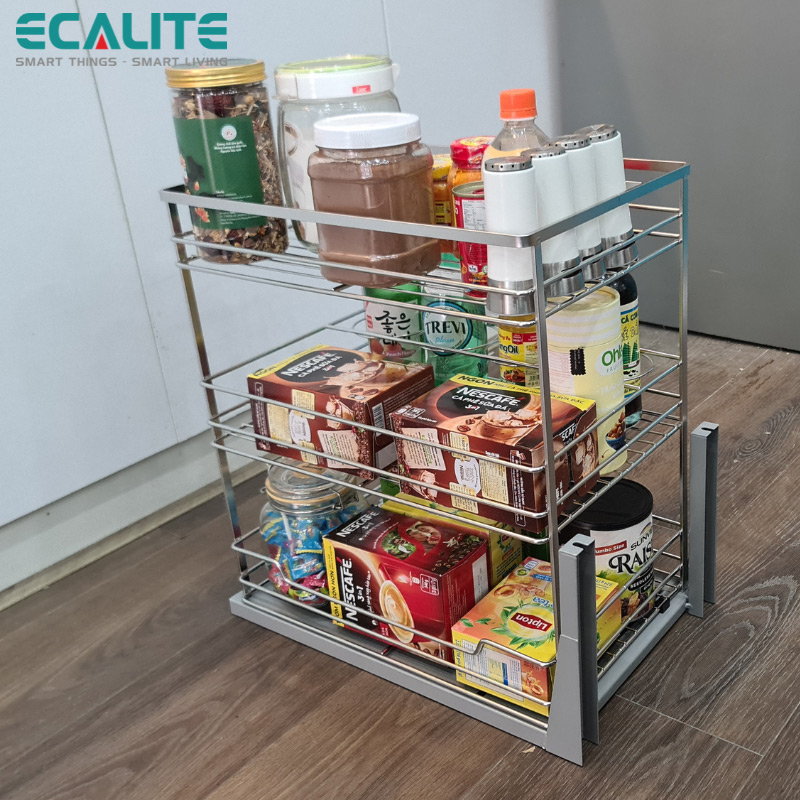 Kệ đựng gia vị, chai lọ Pull-out Ecalite EL-NP35B - Hàng Chính Hãng