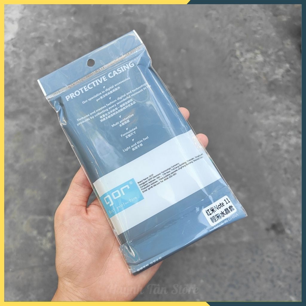 Ốp lưng trong suốt silicon GOR dành cho redmi note 11 5g bảo vệ camera dẻo siêu mỏng - Hàng nhập khẩu