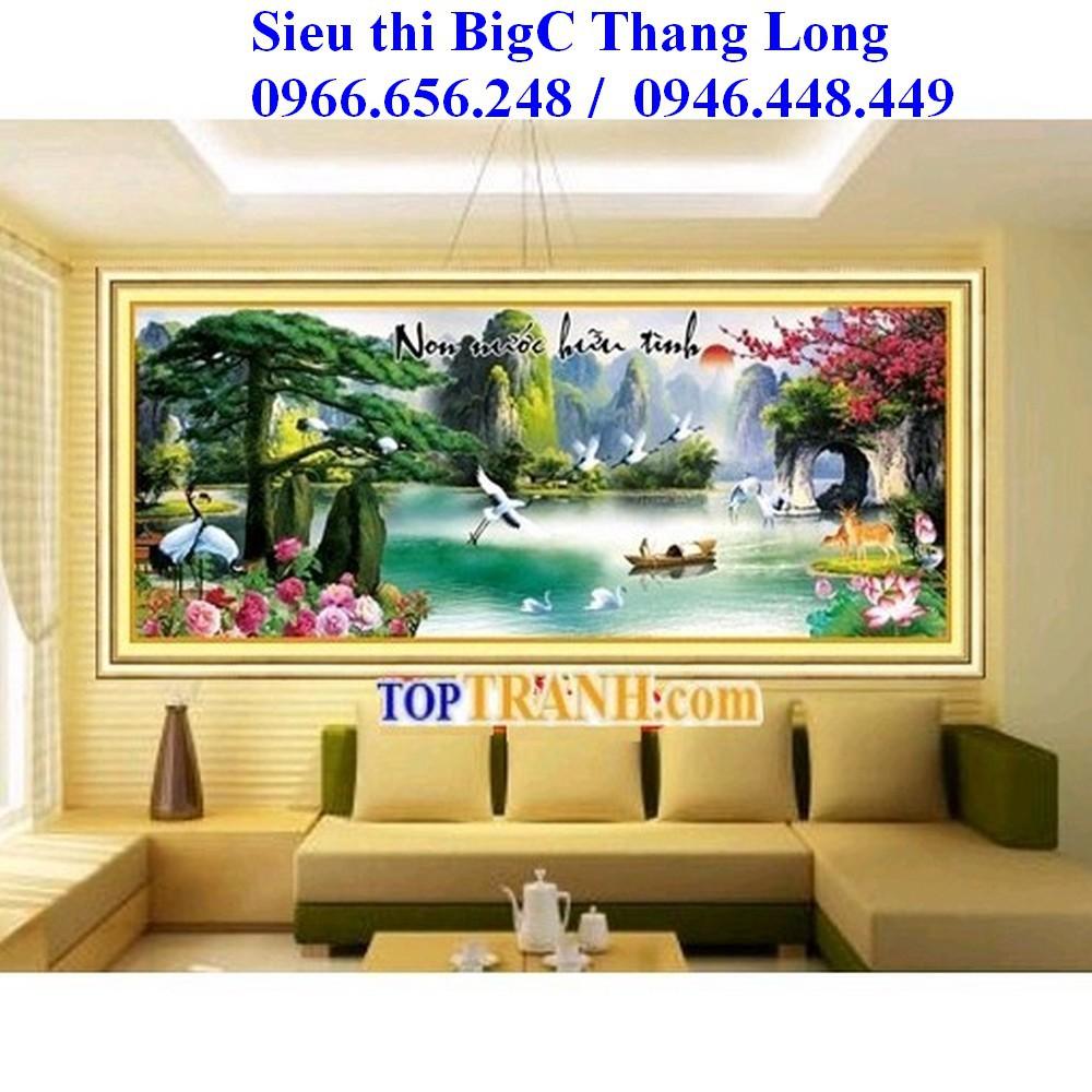 Tranh thêu chữ thập Non nước hữu tình 222790 Chưa thêu