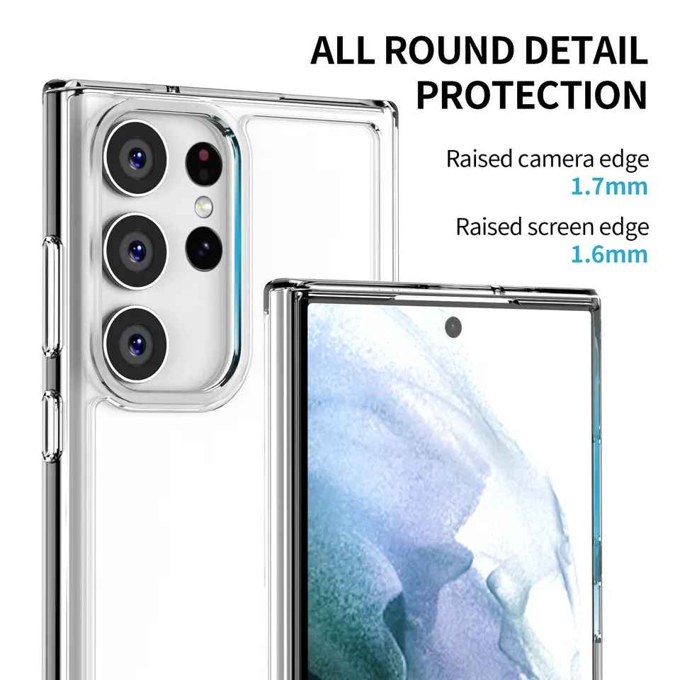 Ốp lưng trong suốt viền màu cho Samsung Galaxy S23 Ultra hiệu Likgus Simple But Unique chống sốc, chống chịu mọi va đập- Hàng nhập khẩu