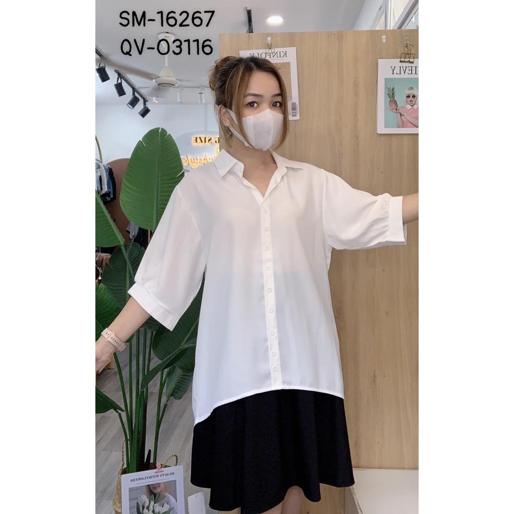Áo Sơ Mi BIG SIZE tròng nhiều nút 16267