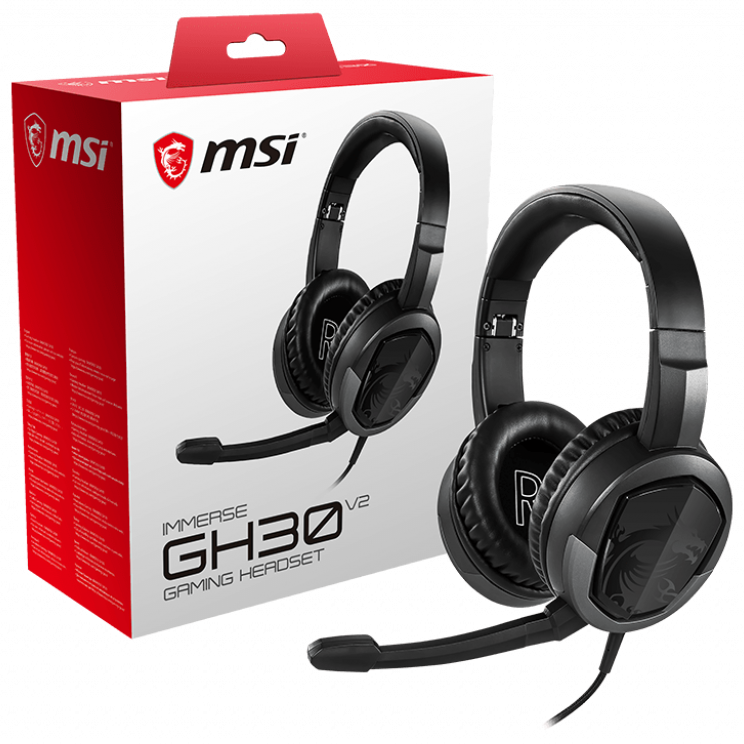 Tai nghe gaming có dây MSI Immerse GH30 V2 - Hàng chính hãng