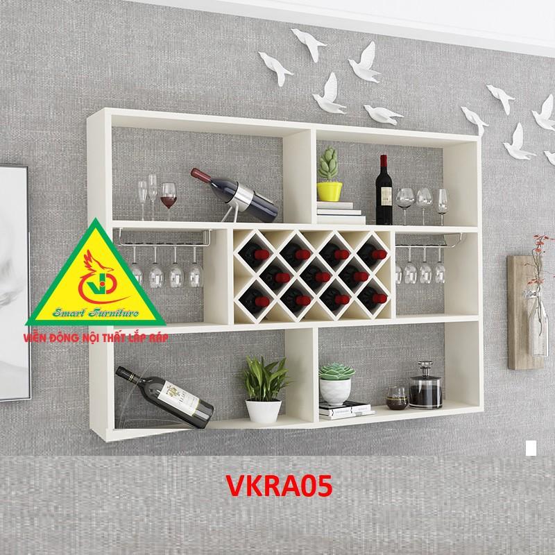 Kệ rượu trang trí treo tường VKRA05 - Nội thất lắp ráp