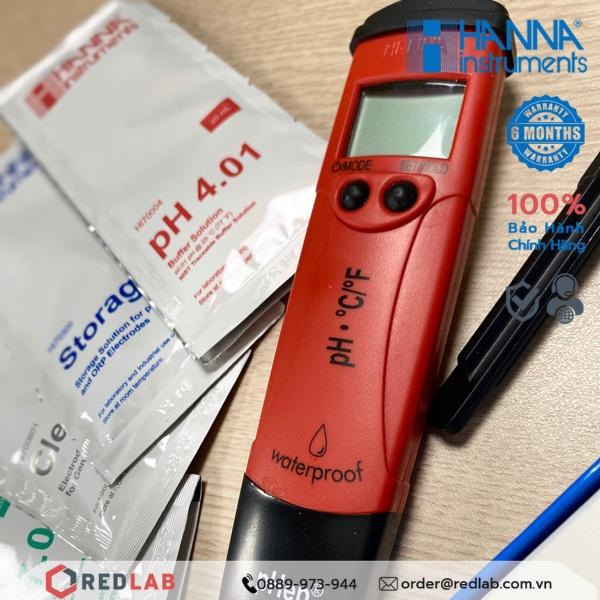 Bút đo pH và nhiệt độ nước cầm tay ứng dụng trong mọi lĩnh vực Hanna HI98128