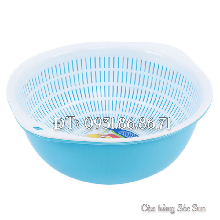 Bộ 2 thau rổ rửa và đựng trái cây - Mã số 1385