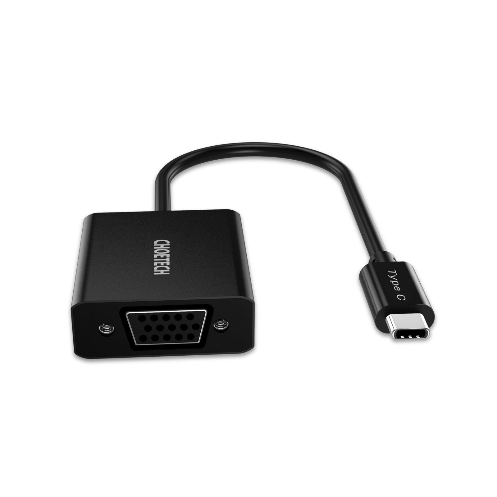 Hub dây cáp chuyển đổi Type-C thành cổng VGA Full HD chuẩn 1080P hiệu CHOETECH V01 dành cho Macbook Pro / Smartphone - Hàng chính hãng