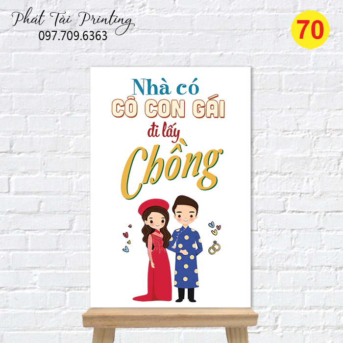 Bảng Welcome trang trí đám cưới MS 70