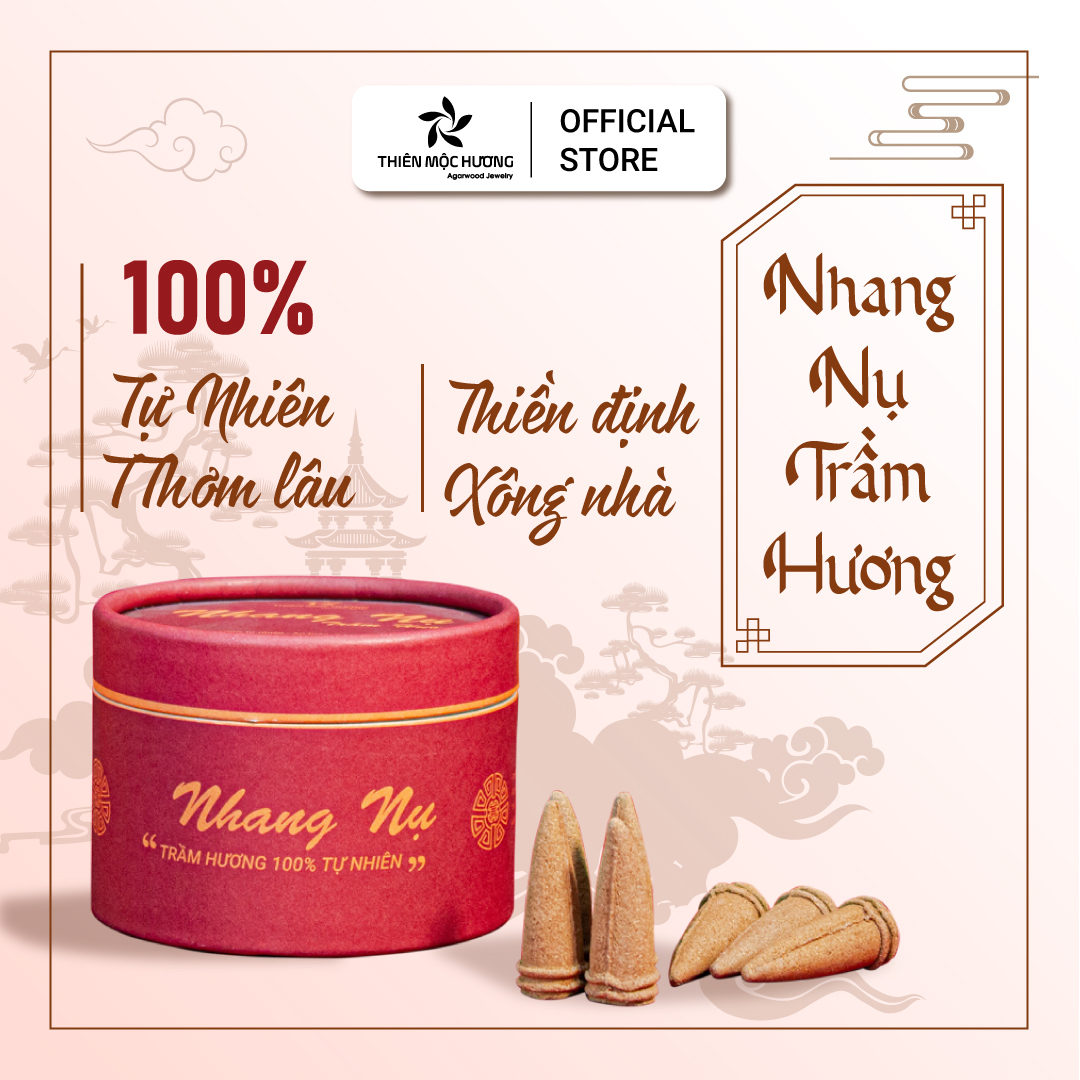 Nhang Nụ Trầm Hương tự nhiên khói chảy ngược - 16 năm - Mùi thơm dịu nhẹ, an toàn cho sức khỏe, đã được kiểm chứng - Thiên Mộc Hương