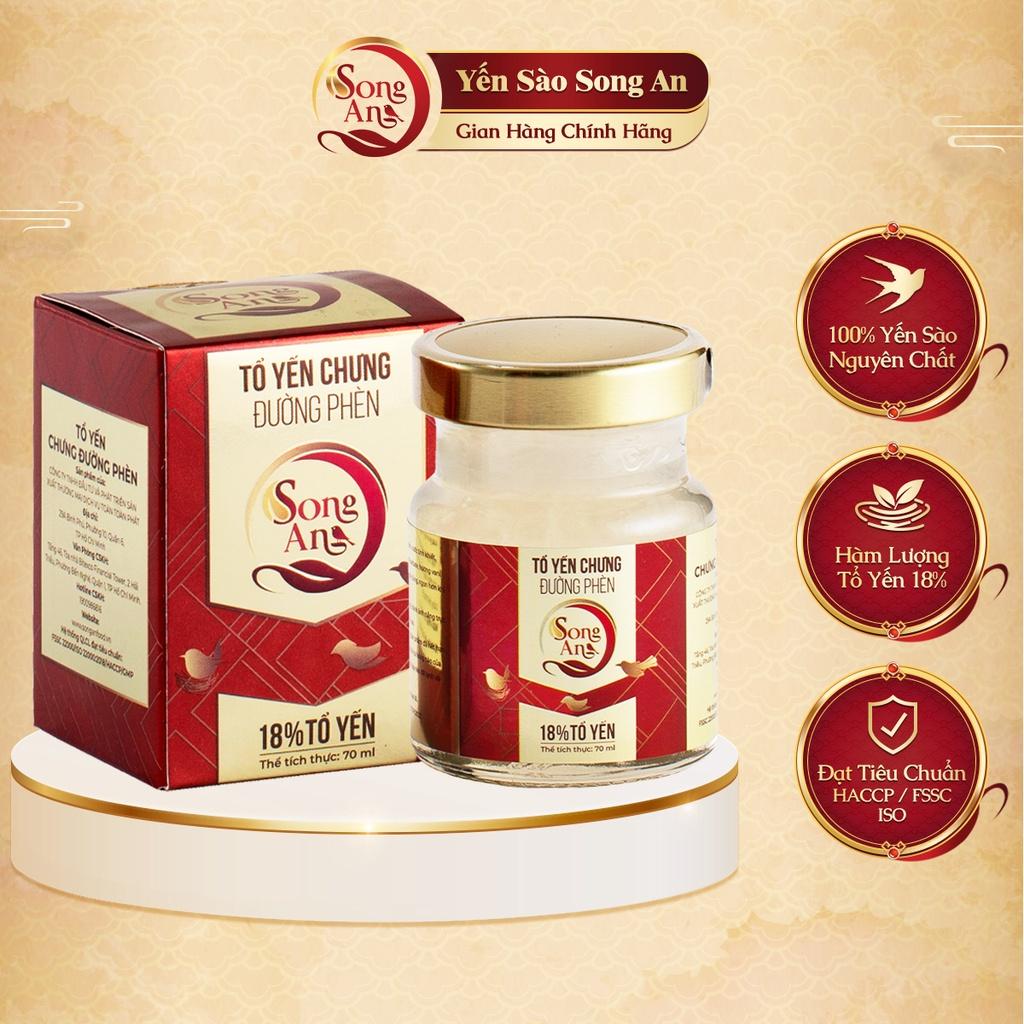 Tổ yến chưng đường phèn Song An Food hũ 70ml bổ sung dưỡng chất bồi bổ sức khỏe