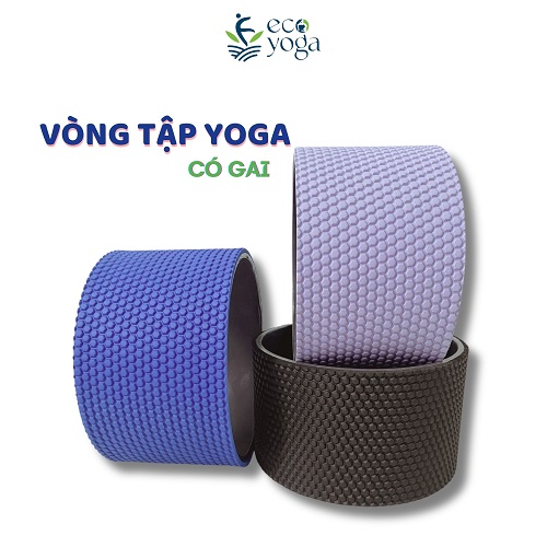 Vòng tập yoga bản rộng 20cm và 13cm bề mặt gai 3D chịu lực 250kg , nhựa đổ ABS cao cấp, hỗ trợ tập yoga gym thể hình , massage lưng và hỗ trợ các tư thế chuyên nghiệp , kích thước 34x34x20cm - Hàng Chính Hãng