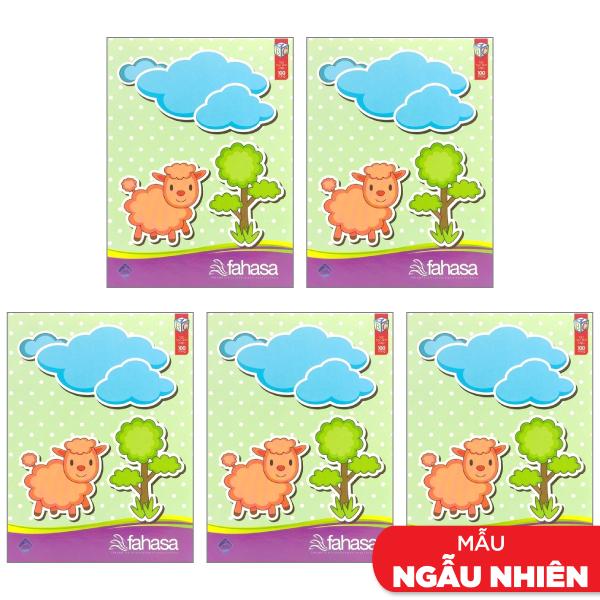 Combo 5 Tập Học Sinh 4 Ô Ly 100 Trang ĐL 80g/m2 - FAHASA (Mẫu Màu Giao Ngẫu Nhiên)
