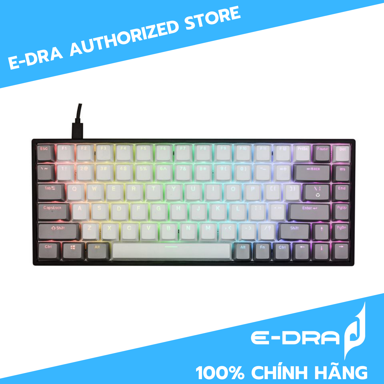 Bàn Phím Cơ E - Dra Ek384 Led Rgb - Hàng Chính Hãng - Red Switch