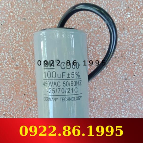 Tụ điện động cơ xoay chiều 100uF hàng mới về