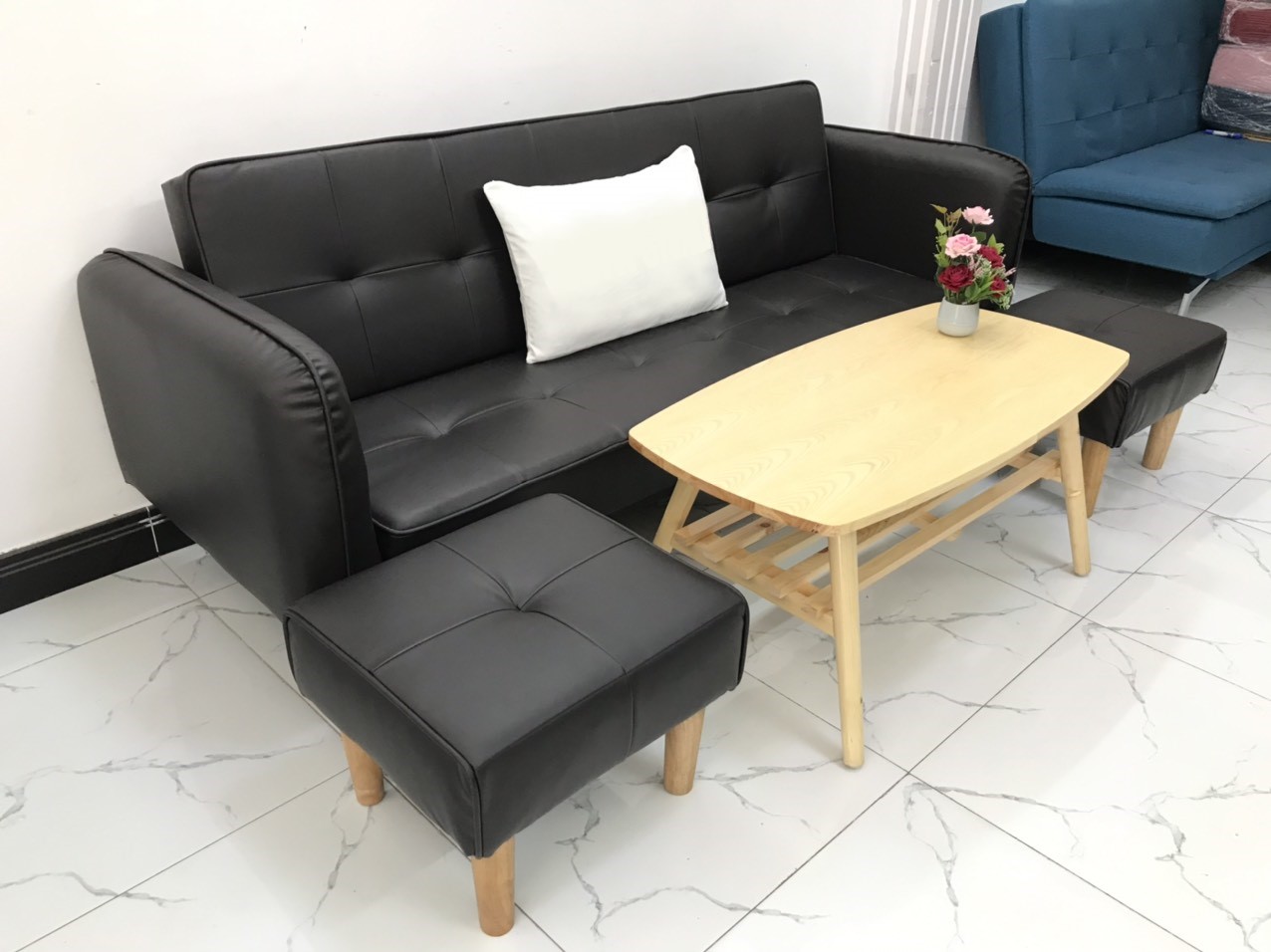 Bộ ghế sofa giường sofa bed tay vịn phòng khách sopha sivali12 salon