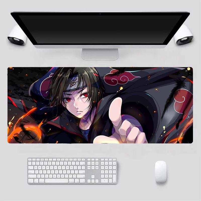 Tấm Lót Chuột Và Bàn Phím Chơi Game Dày Hai Chiều In Hình Anime Naruto Uchiha Itachi 90X40LOL