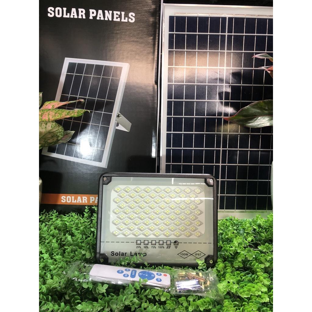 Đèn Năng Lượng Mặt Trời Đèn Chống Lóa Solar Light Khung Nhôm 50W,100W,200W,300W