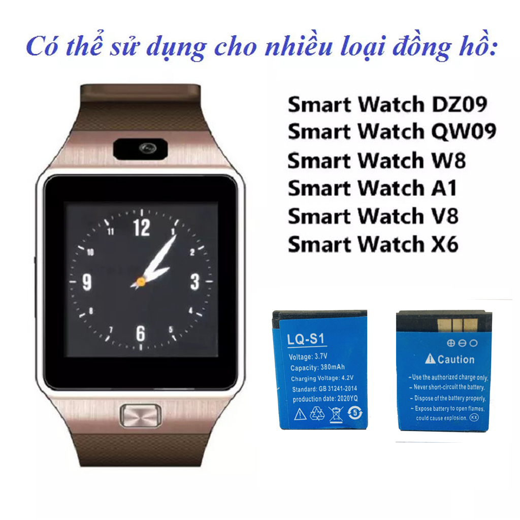 Pin đồng hồ thông minh loại xịn dành cho DZ09,X6,A1, A8L, A8Li, GM08, Apwatch, GM08, A9L, W88