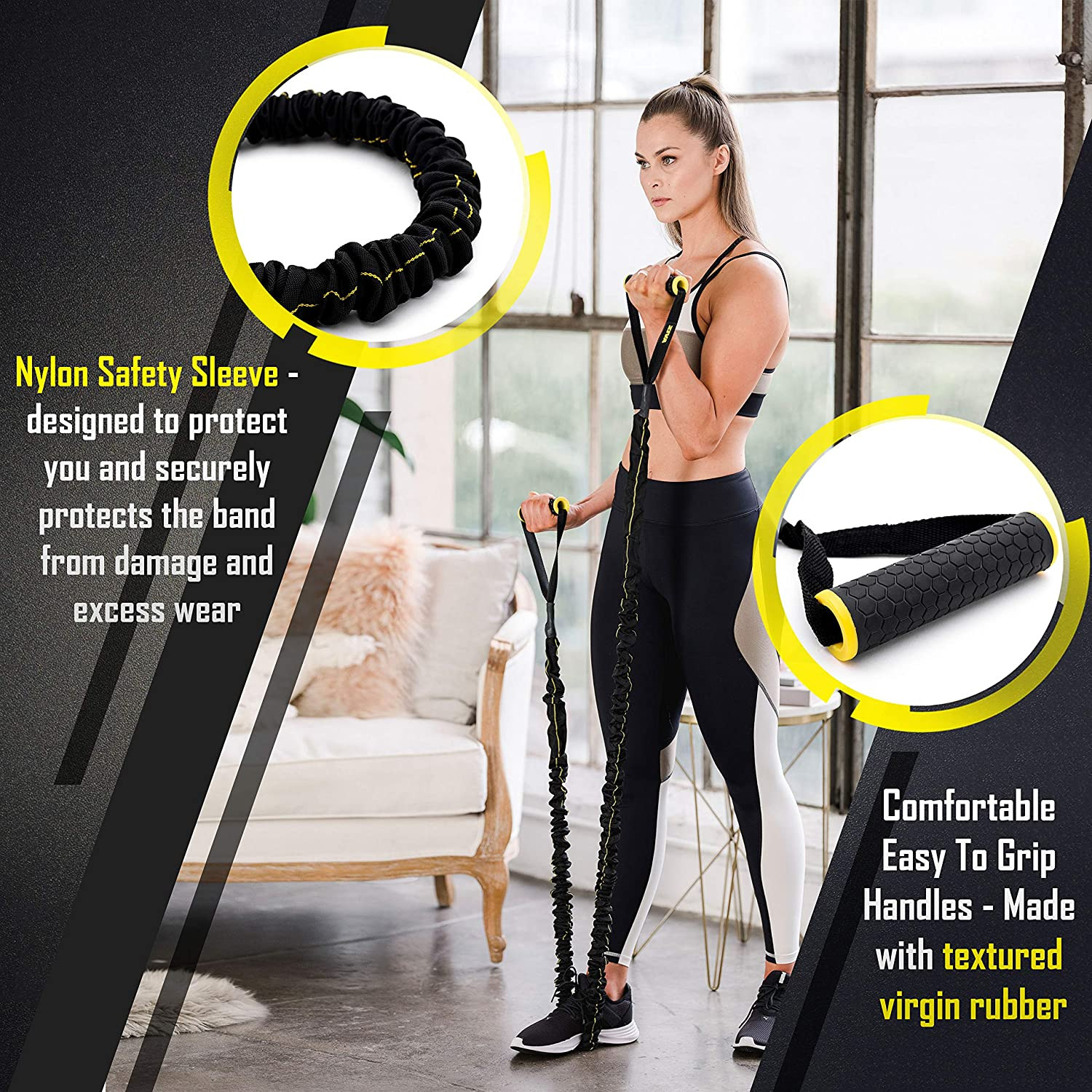 Dây Kháng Lực Có Tay Nắm ZIVA Resistance Tube With Safety Sleeves