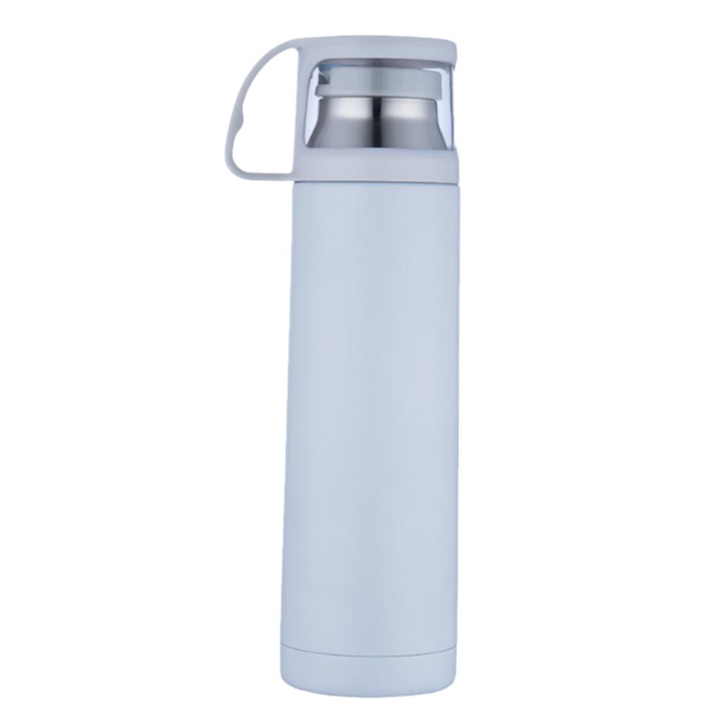 500ml Vacuum Insulated Flask Thermal Sports Water Bottle Hot/Cold White
