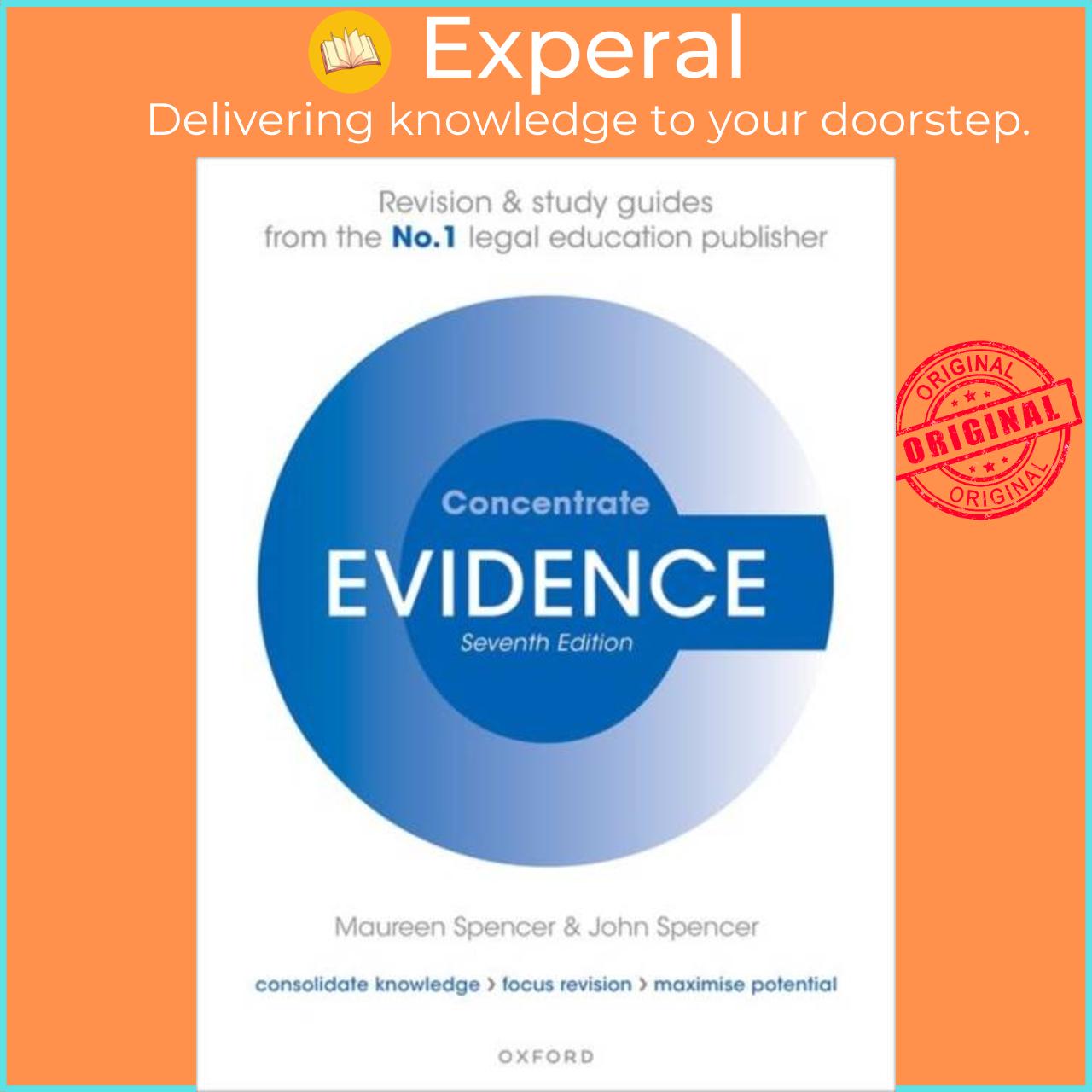 Hình ảnh Sách - Evidence Concentrate - Law Revision and Study Guide by Maureen Spencer (UK edition, paperback)