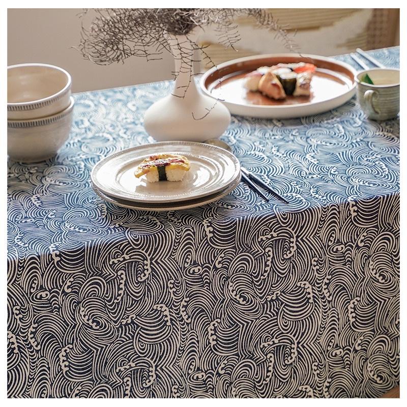 Khăn Trải Bàn Vải Canvas Sọc Caro, Họa Tiết Đơn Giản, Vintage. Thảm Trải Picnic