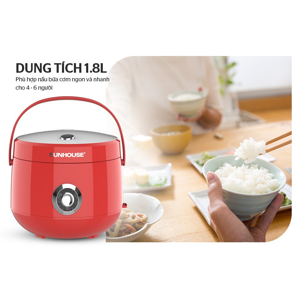 Nồi cơm điện Sunhouse SHD8606 1.8L - Hàng chính hãng