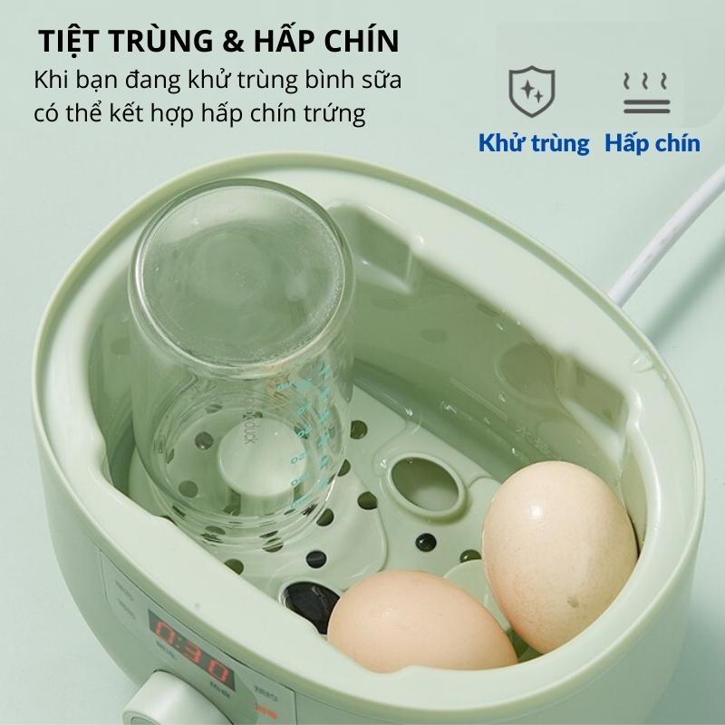 Máy Hâm 6 Chức Năng Hâm Sữa Mẹ, Pha Sữa Bột, Rã Đông Sữa Mẹ, Hấp Chín Thức Ăn, Khử Trùng, Hẹn Giờ Thông Minh Bugu BG-BH1 - Hàng Chính Hãng