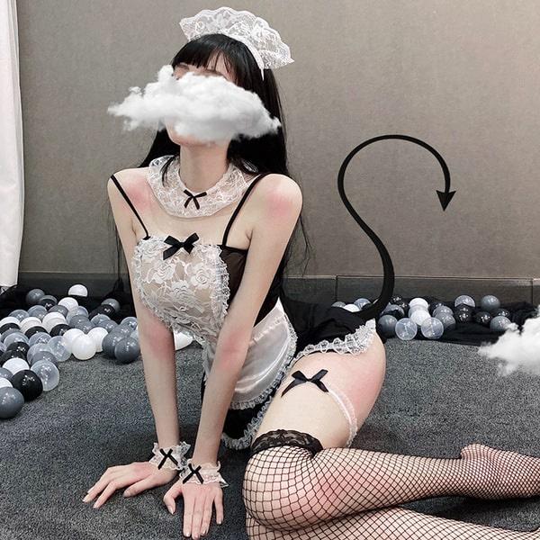 Cosplay hầu gái anime sexy quyến rũ váy đồ ngủ người hầu maid đen kèm tạp đáng yêu gợi cảm BIKI HOUSE N776 - HCM