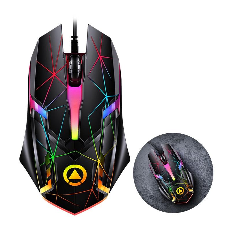 Chuột Quang Chơi Game 3 Nút Bấm Có Đèn LED