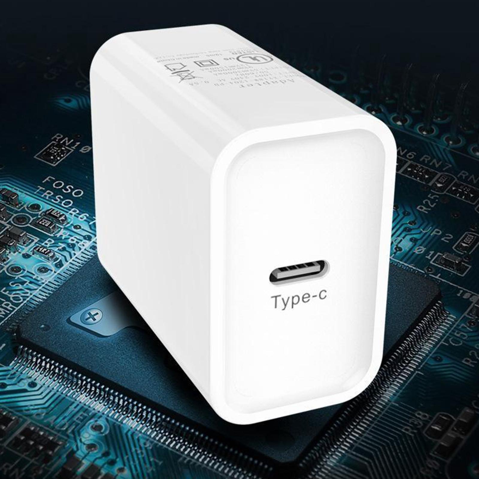 USB Type-C Single Port Charger Block Power Delivery Adapter Power Brick US Plug Safety