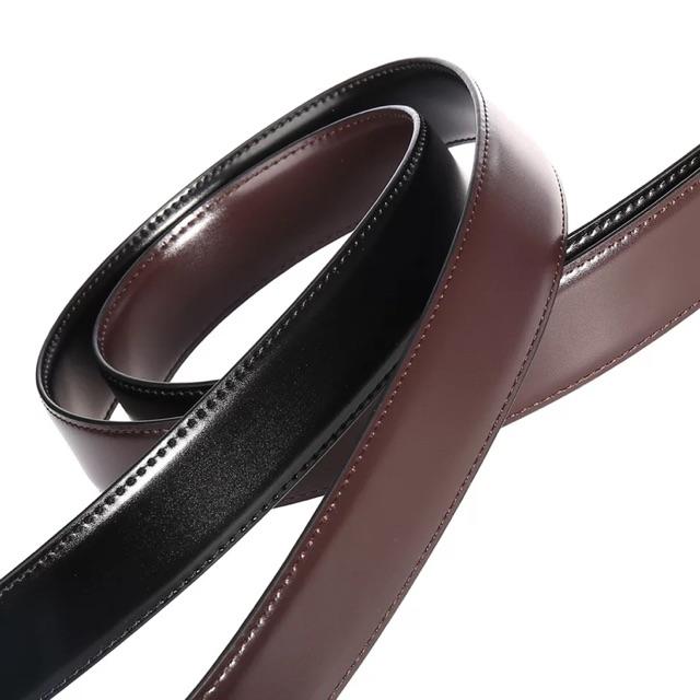 Thắt Lưng Nam Da Khoá Kim Hai Mặt Đen Và Nâu Bản Rông 3.4cm KTM15