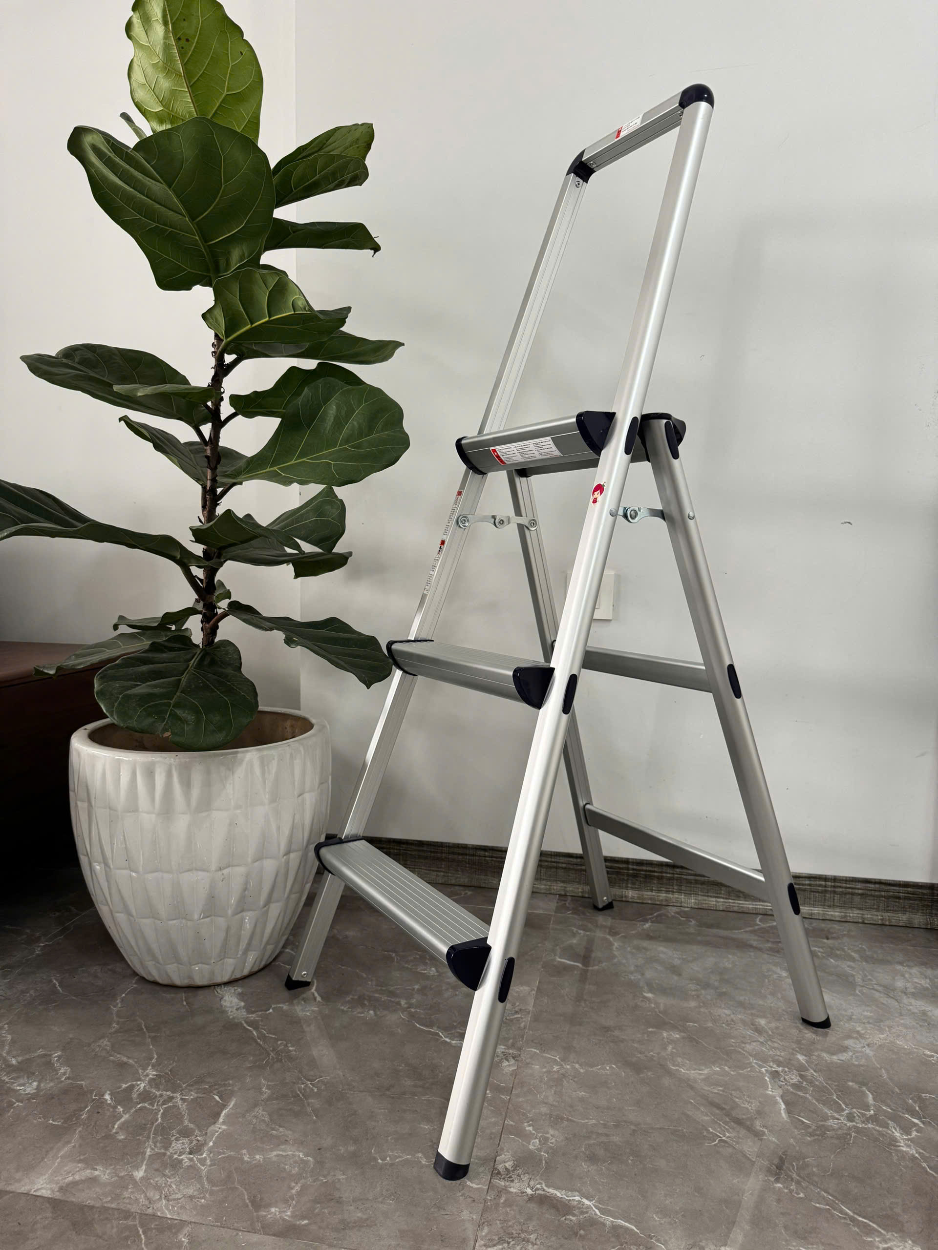 Thang nhôm 3 bậc tay vịn Kenfon KF-B03