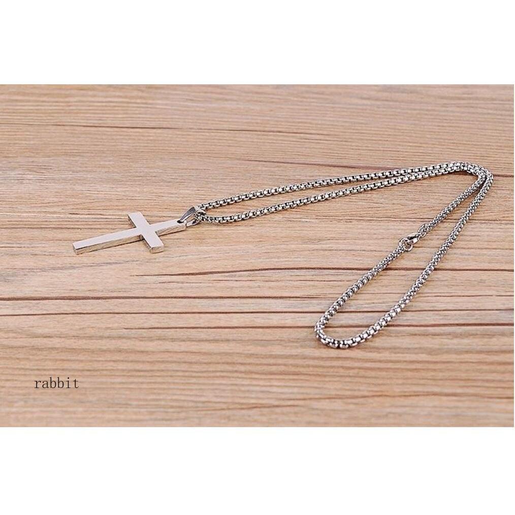 Mặt dây chuyền chữ thập đơn giản cá tính Unisex
