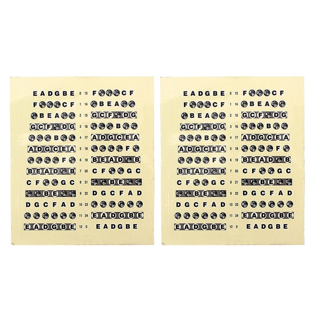 Guitar Fretboard Stickers Fret Notes Musical Scale Label for Beginners