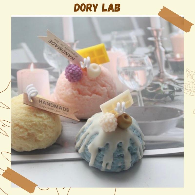 Nến Thơm Hình Viên Kem Nhiều Màu Sắc, Phụ Kiện Decor Chụp Ảnh - Dory Lab