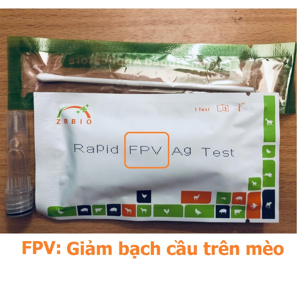 (1 Kít test) Que test bệnh chó mèo dụng cụ xét nghiệm ệnh chó Parvo CPV Care CDV FPV cho mèo