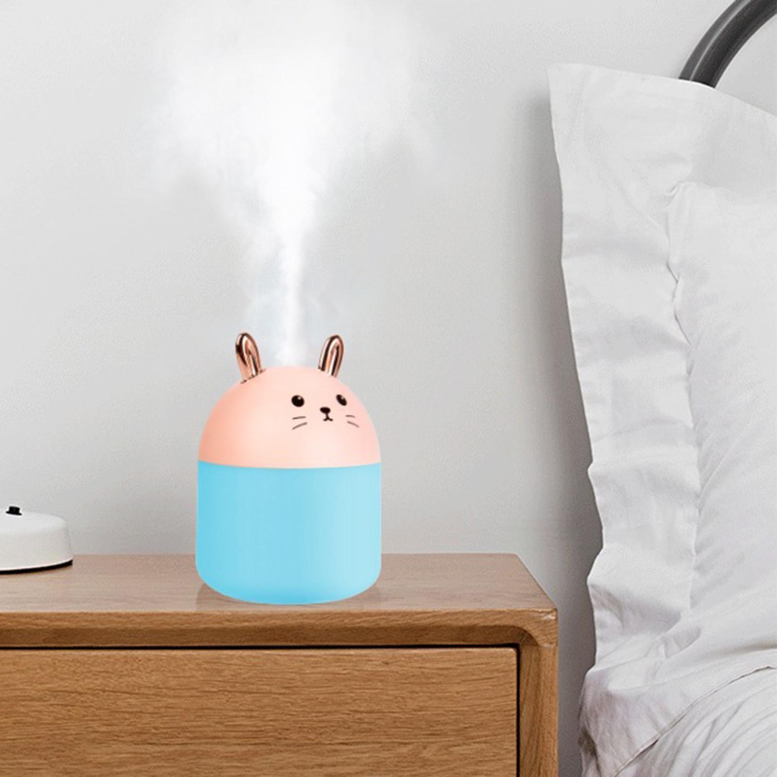 Cute Rabbit Wireless Humidifier Micro USB W/ 250ml Water Tank for Tabletop
