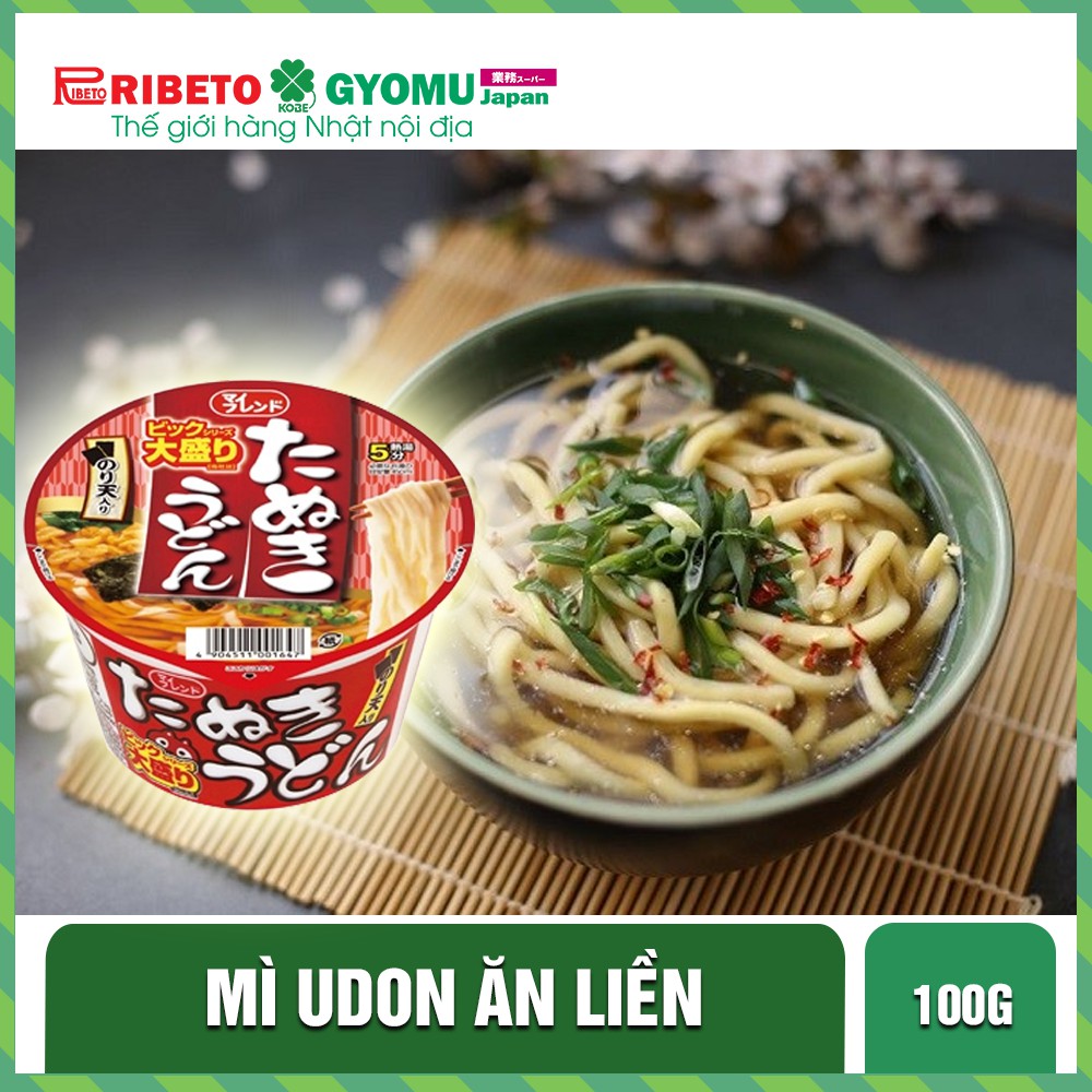 Mì Udon ăn liền 100g - Kobe Bussan , Hàng Nội địa Nhật Bản