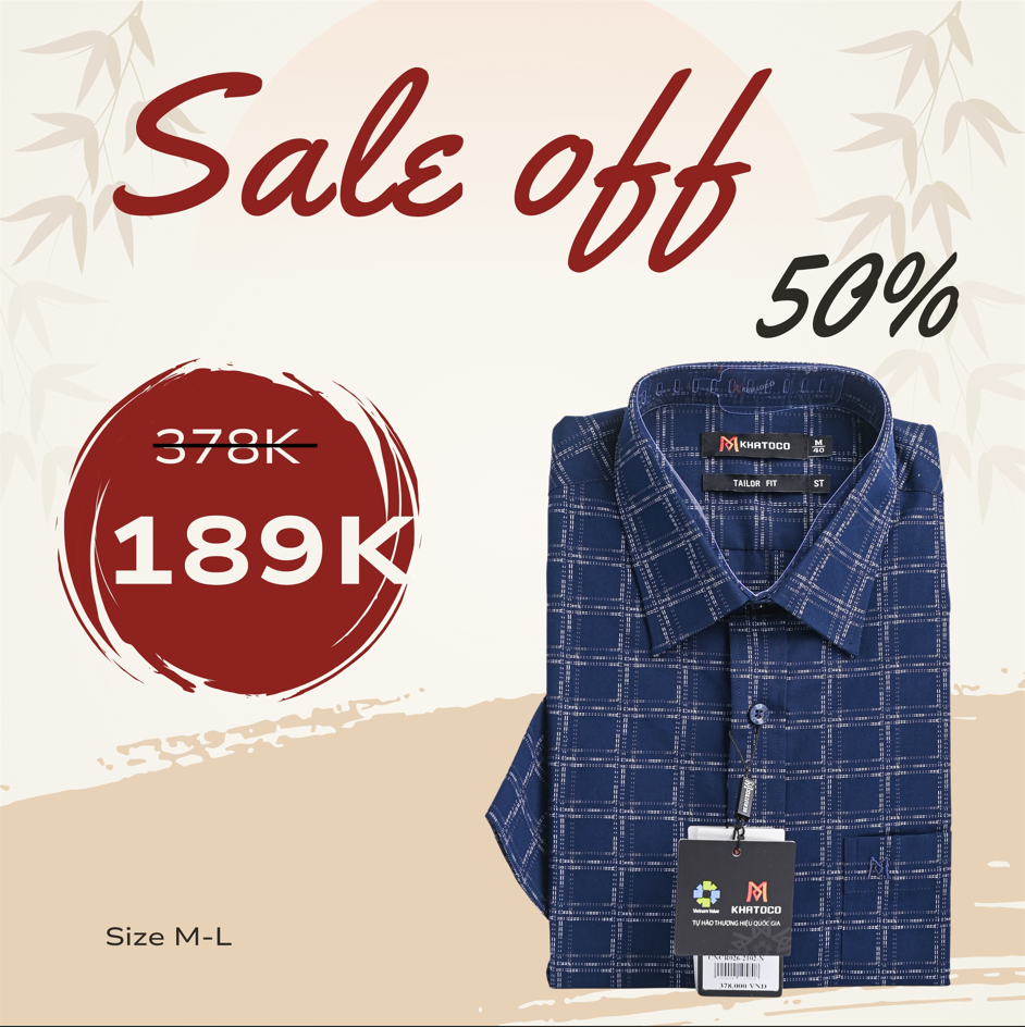 Áo sơ mi Khatoco sale off 50