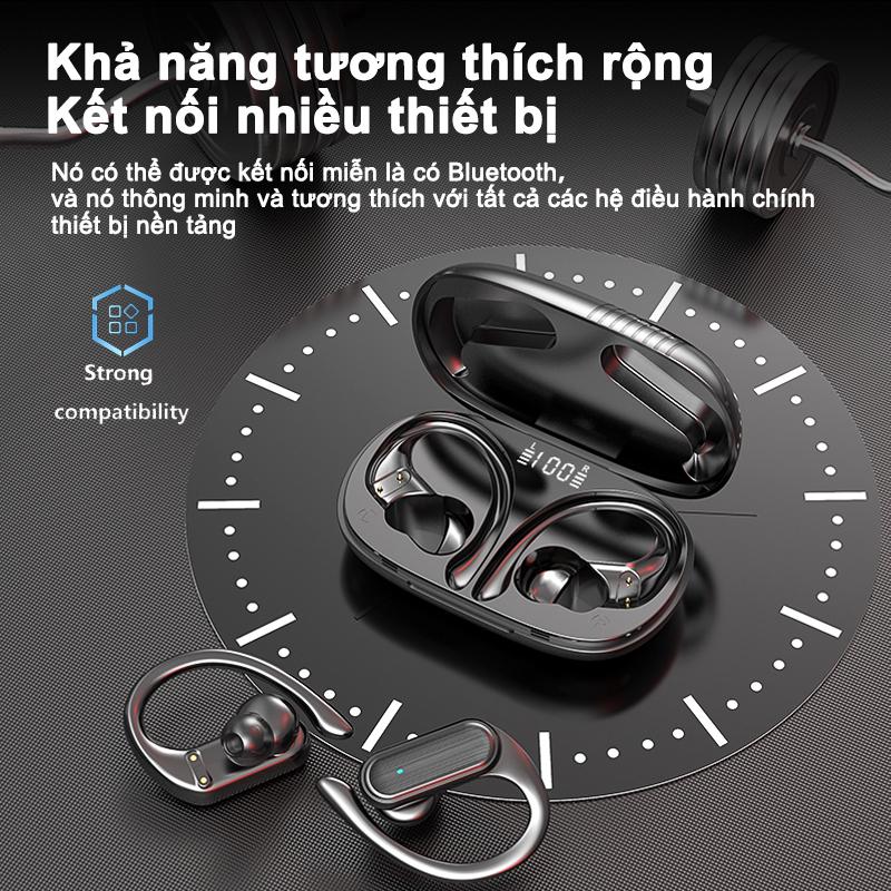 Tai Nghe Bluetooth Không Dây Goojodoq TWS 5.3 Chơi Game Thể Thao Kẹp Đeo Thoải Mái Tiện Lợi Bảo Hành Chính Hãng